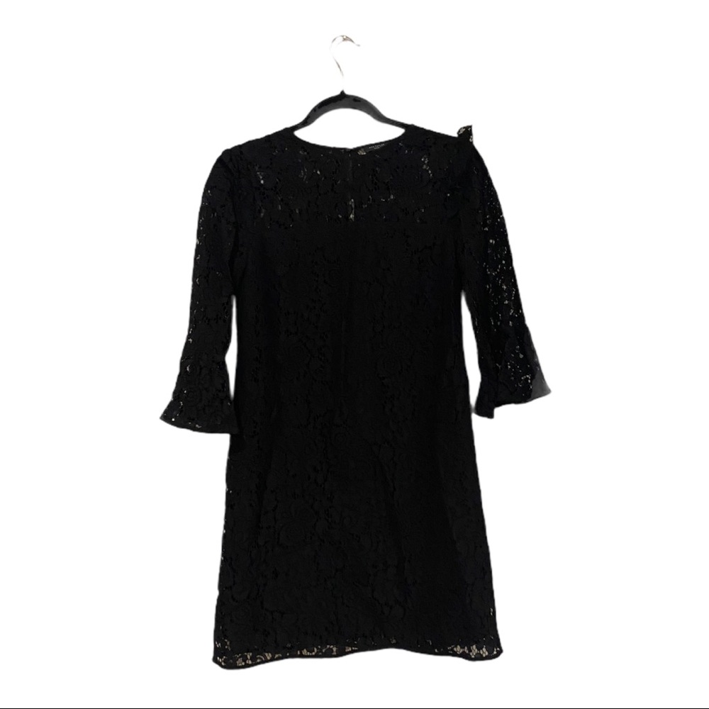 Ann Taylor Black Lace 3/4 sleeve Dress like new - Picture 1 of 4